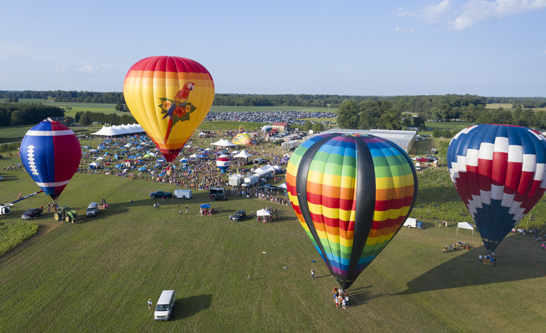 Balloon rides at the Chesapeake Bay Balloon Festival.